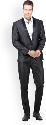 The Design Factory Premium 2 Piece Solid Men Suit