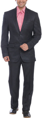 

Park Avenue Single Breasted Solid Men's Suit, Blue