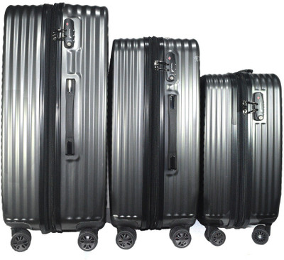 

TRAWORLD 4-wheel Polycarbonate Expandable Check-in Luggage -  inch(Silver