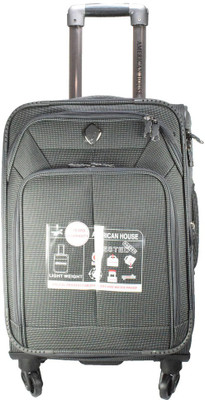 

American House  inch 4 Wheel Trolley Bag Expandable Check-in Luggage -  inch(Grey