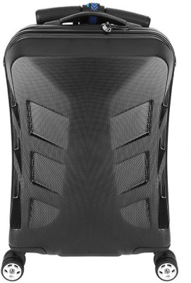 

Synergy Polycarbonate 2 Wheel " Scooter Trolley Suitcase With Brakes, TSA Lock and Waterproof Material and Chain Cabin Luggage -  inch(Black
