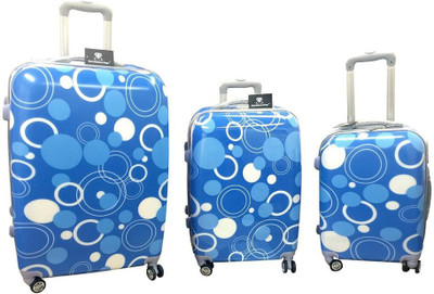 Tramp & Badger Super Lite S-3-SML (Set of 3-20", 24" & ") Expandable Check-in Luggage -  inch(Blue