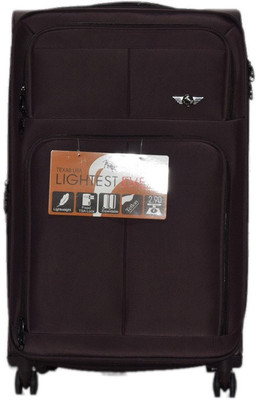

Texas USA 4 Wheel Trolley Bag 1 Expandable Cabin Luggage -  inch(Brown