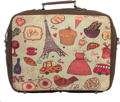 

Band Box Paris Suitcase Travel Bag Cabin Luggage -  inch(Multicolor