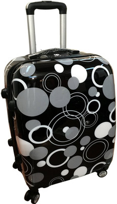 

Cloud9JP 20inch Travelling Trolly Bag - Black With White Circles 108 Cabin Luggage -  inch(Black