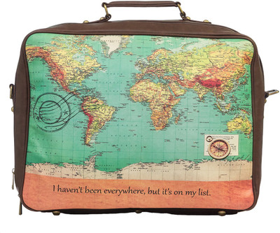 

Band Box World Map Suitcase Bag Cabin Luggage -  inch(Multicolor