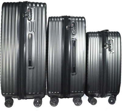 

TRAWORLD 4-wheel Polycarbonate Expandable Check-in Luggage -  inch(Grey