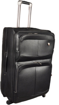 

Novelty Synthetic Leather 28inches Trolley Expandable Check-in Luggage -  inch(Black