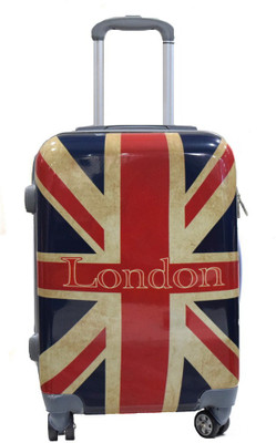 

Texas USA  inch 4 Wheel Printed Trolley Bag Expandable Cabin Luggage -  inch(Blue