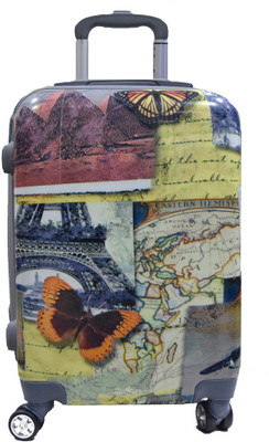 

Texas USA  inch 4 Wheel Printed Trolley Bag Expandable Check-in Luggage -  inch(Yellow