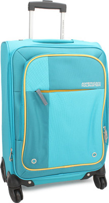

American Tourister Hugo Spinner 55 Cm -Turquoise Expandable Cabin Luggage -  inch(Blue