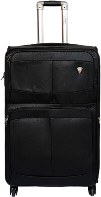 

SAHARA EXCLUSIVE PU Expandable Check-in Luggage -  inch(Black