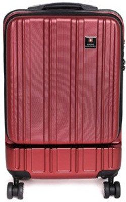 

Swiss Military PET METERIAL CABIN SIZE HARD TOP LUGGAGE Cabin Luggage -  inch(Red