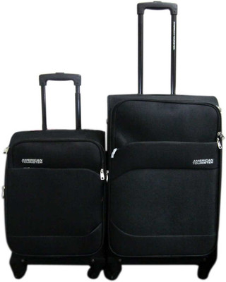 

American Tourister Combo Eon 21.6 and 27.5 inch Expandable Check-in Luggage -  inch(Black