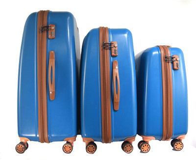 

TRAWORLD 4-wheel Polycarbonate Expandable Check-in Luggage -  inch(Blue