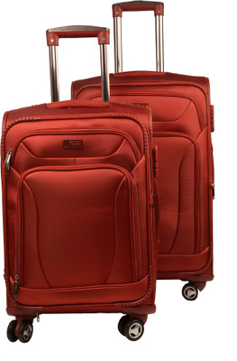 

German Traveller SUPER LITE S-2 360° (Set of 2 - 20"28") Expandable Check-in Luggage - 28 inch(Maroon)