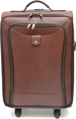 

WestHide LEATHER CABIN LUGGAGE WITH TROLLEY Cabin Luggage -  inch(Brown