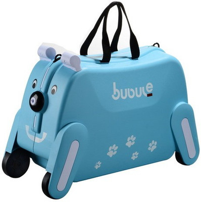 

Bubule Kids ride on pull along travel bag or suitcase Cabin Luggage - 19 inch(Blue)