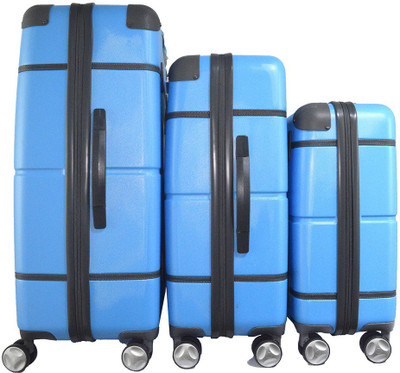 

TRAWORLD 4-wheel Polycarbonate Expandable Check-in Luggage -  inch(Blue