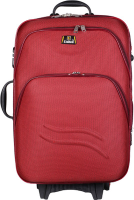 

United Bag Double Shell Sea Wave Expandable Cabin Luggage -  inch(Red