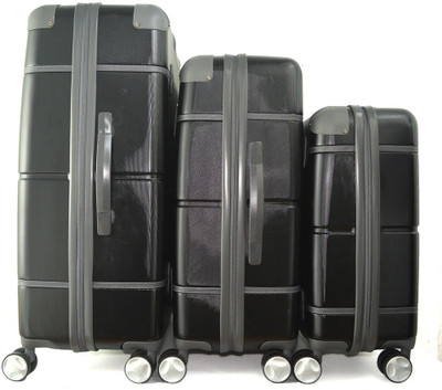

TRAWORLD 4-wheel Polycarbonate Expandable Check-in Luggage -  inch(Black