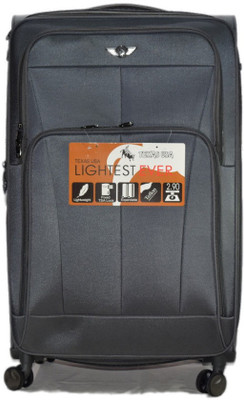 

Texas USA 4 Wheel Trolley Bag 2 Expandable Cabin Luggage -  inch(Grey