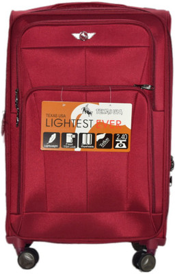 

Texas USA 4 Wheel Trolley Bag 2 Expandable Cabin Luggage -  inch(Maroon