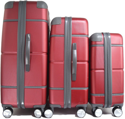 

TRAWORLD 4-wheel Polycarbonate Expandable Check-in Luggage -  inch(Red