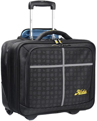 

Hobie Hobie Wheeled Laptop Overnighter Cases - H102242111 | Black + Silver | Small Expandable Cabin Luggage -  inch(Black