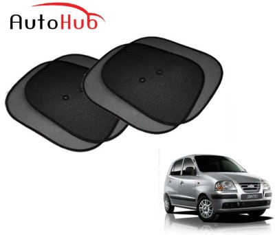 Auto Hub Side Window Sun Shade For Hyundai Santro(Black)