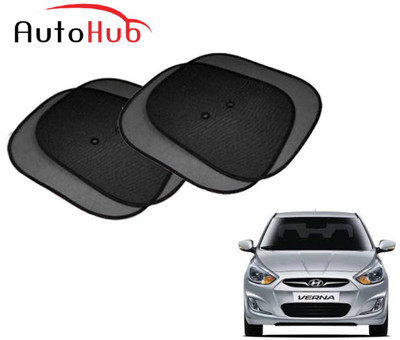 Auto Hub Side Window Sun Shade For Hyundai Verna(Black)