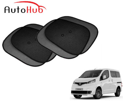 Auto Hub Side Window Sun Shade For Nissan Evalia(Black)