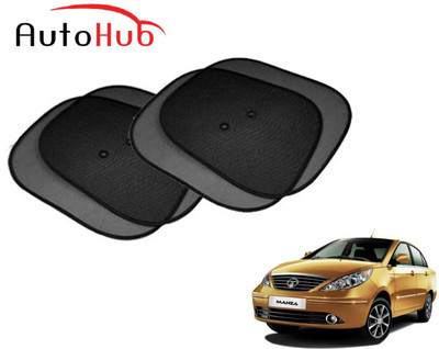 Auto Hub Side Window Sun Shade For Tata Manza(Black)