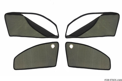 

MAGNET Side Window Sun Shade For Toyota Etios Liva(Black)