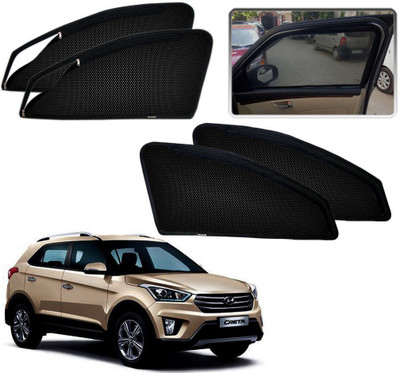 Auto Charisma Side Window Sun Shade For Hyundai Creta(Black)