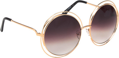 Ted Smith Round Sunglasses(Brown)