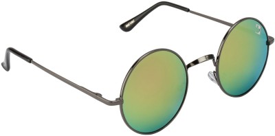 Clark N' Palmer Round Sunglasses(For Men & Women, Green)