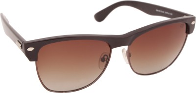 Gio Collection Rectangular Sunglasses(For Men & Women, Brown)