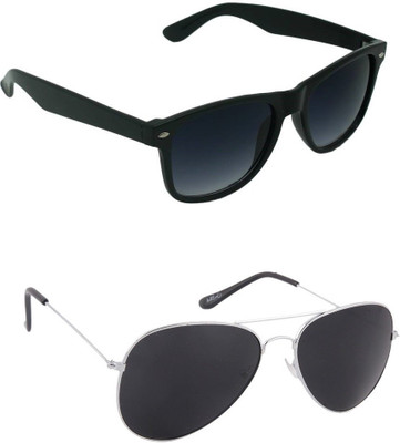Amour-Propre Aviator, Wayfarer Sunglasses(Black)