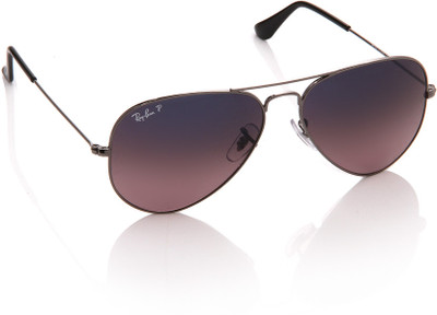 

Ray-Ban Aviator Sunglasses(Blue, Violet
