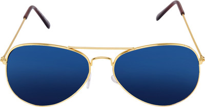 Silver Kartz Aviator Sunglasses(Blue)