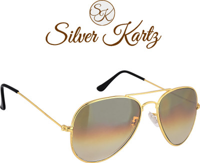 

Silver Kartz Aviator Sunglasses(Multicolor