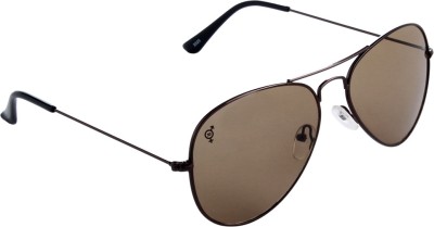 The Blue Pink Aviator Sunglasses(For Men, Brown)