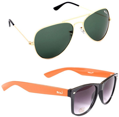 

Elligator Aviator, Wayfarer Sunglasses(Multicolor