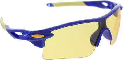 Vast Night Vision 7 Layer Anti Glare Wrap Around All Sports And Cricket Goggles(Blue)