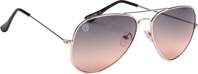 Gold Berg Aviator Sunglasses(Orange)