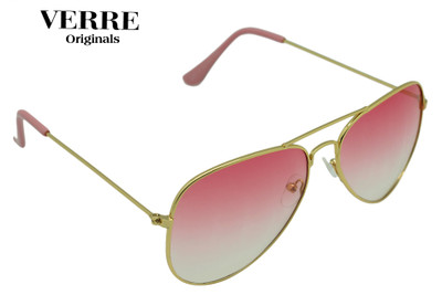

Verre Aviator Sunglasses(Pink)