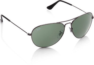 Ray-Ban Aviator Sunglasses(For Men, Green)