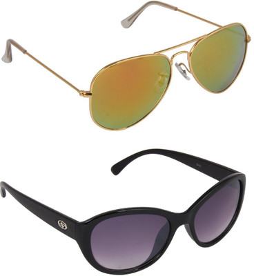 

ROBMOB Aviator, Wayfarer Sunglasses(Multicolor