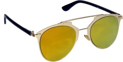 PETER JONES Retro Square Sunglasses(For Women, Orange)
